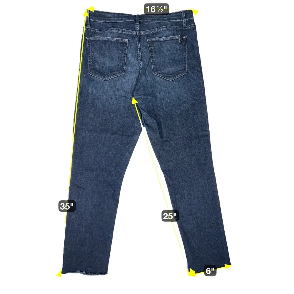 Joe's‎ Jeans Darby Straight Leg Women 31 Dark Blue Excellent Raw Hem TBGDBY5748